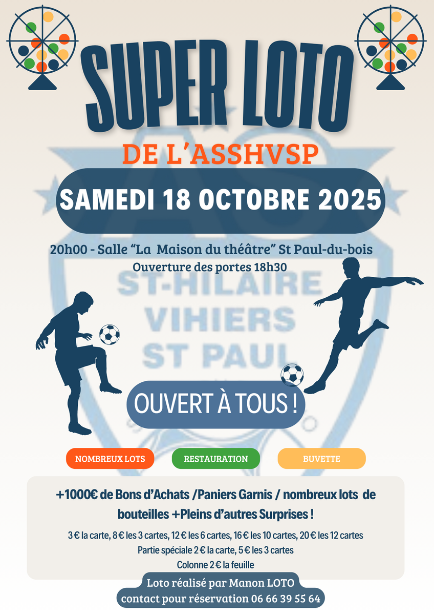 18 Octobre : Une pluie de cadeaux grâce au SUPER LOTO