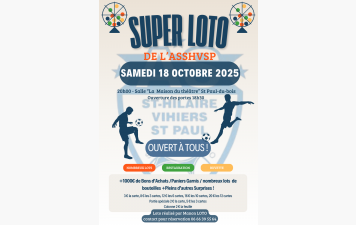 18 Octobre : Une pluie de cadeaux grâce au SUPER LOTO